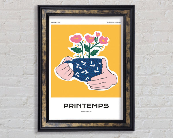 Cup Of Flowers Framed Print