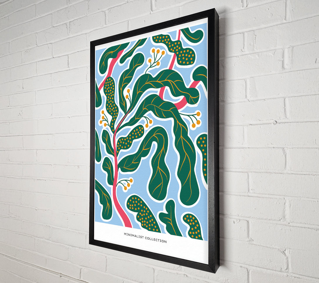  A Canvas Print of Green Leaves And Red Twigs Canvas Print