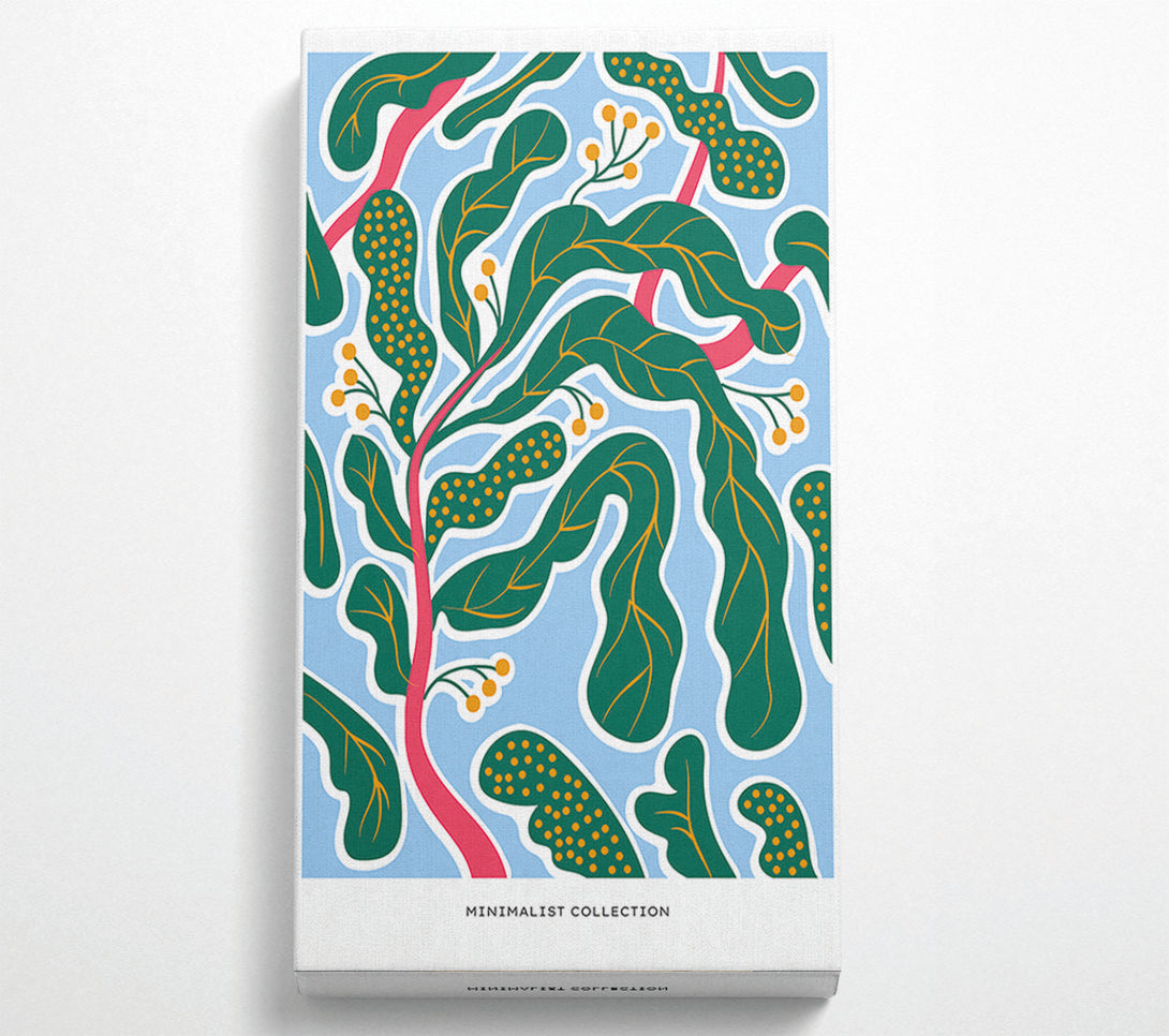  A Canvas Print of Green Leaves And Red Twigs Canvas Print