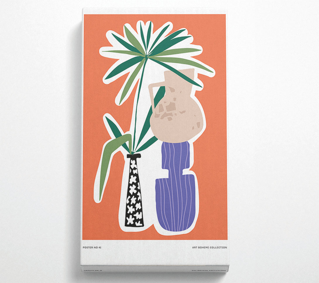  A Canvas Print of Multiple Bohemian Vases Canvas Art