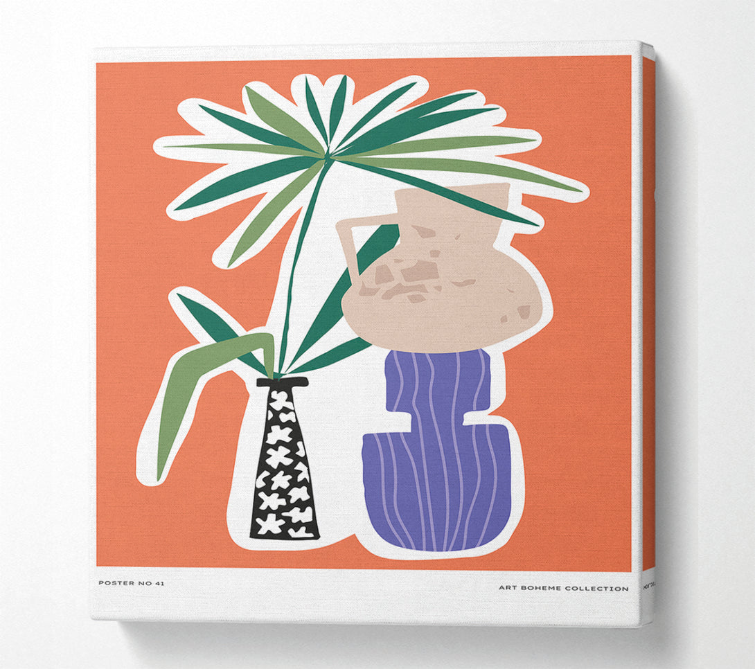  A Canvas Print of Multiple Bohemian Vases Canvas Art