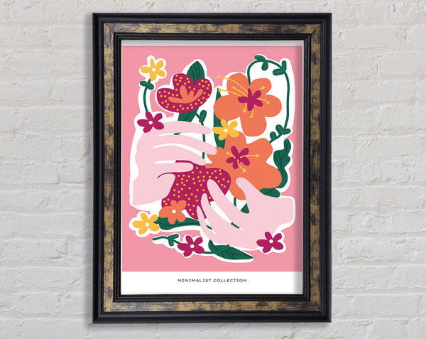 Hands Of Flowers Framed Print