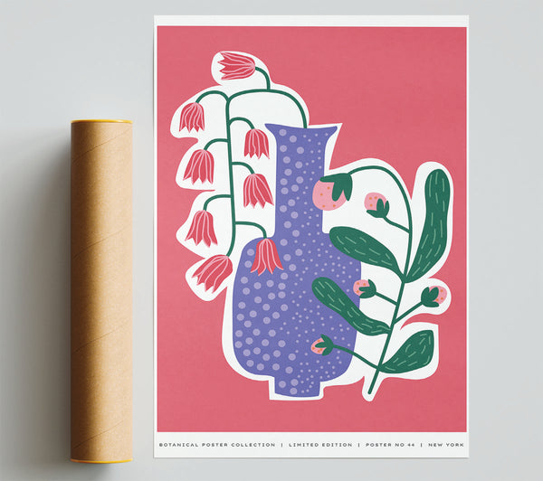 Lilac Vase Of Flowers Giclee Print