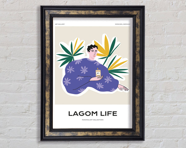 Palm Leaf Lady Framed Print