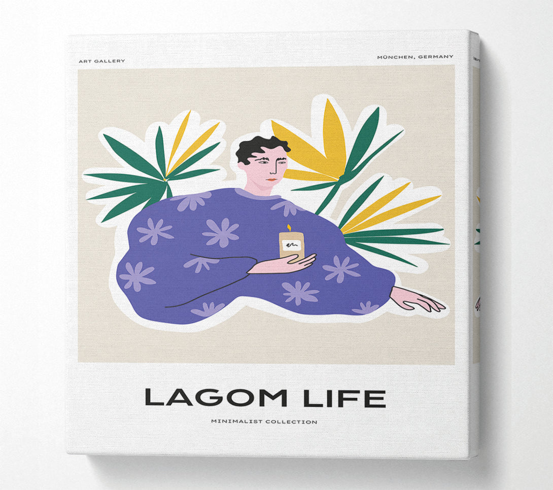  A Canvas Print of Palm Leaf Lady Canvas Print