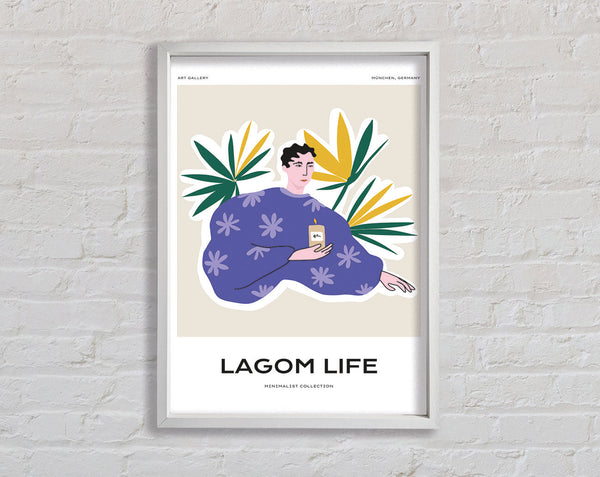 Palm Leaf Lady Framed Print