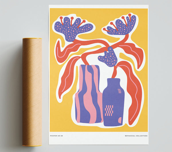 Two Vases Of Flowers Print