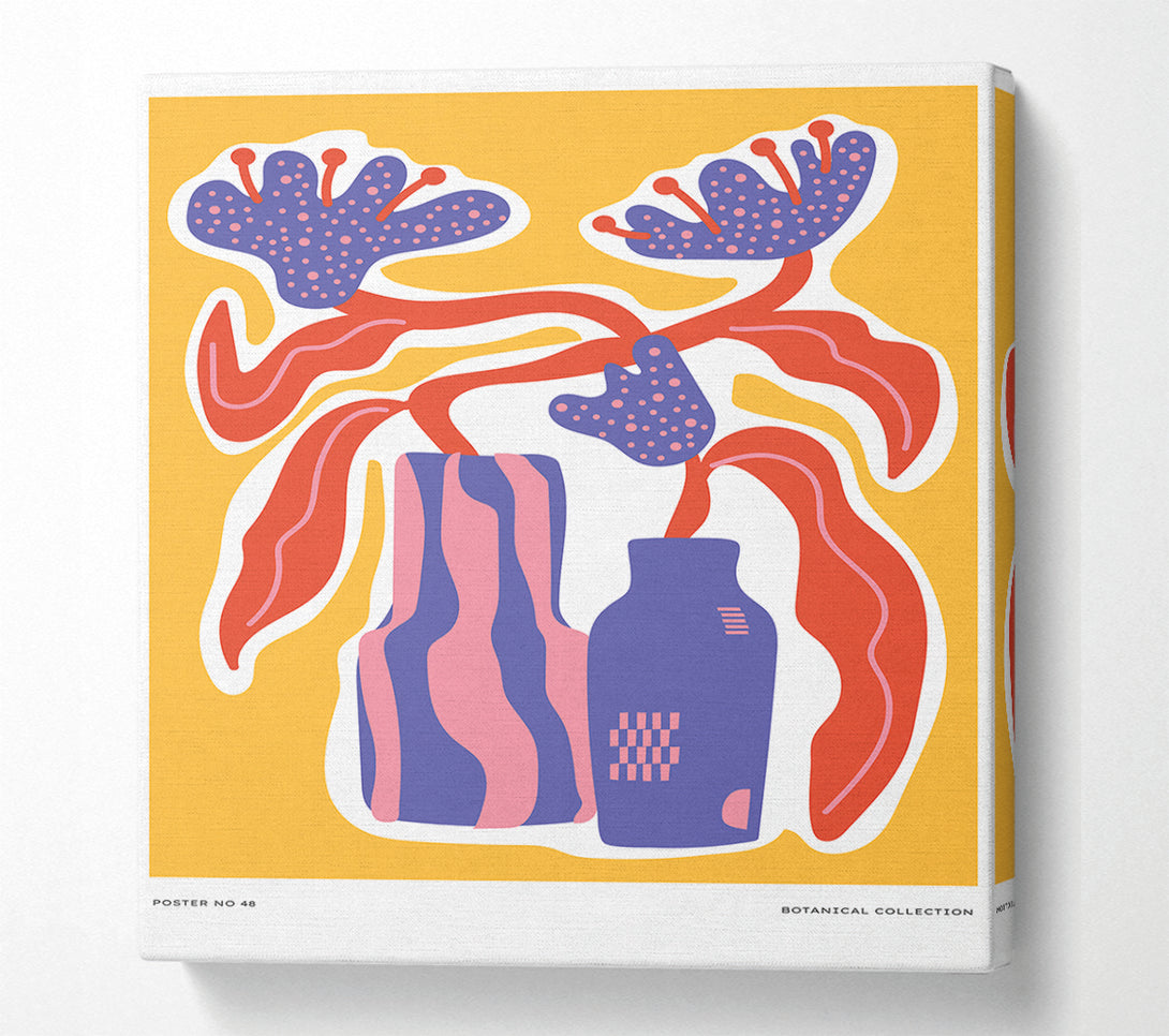  A Canvas Print of Two Vases Of Flowers Canvas Art