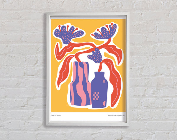 Two Vases Of Flowers Framed Print