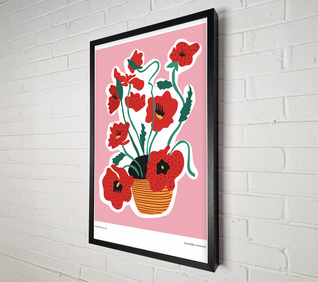  A Canvas Print of Basket Of Poppies Canvas Wall Art