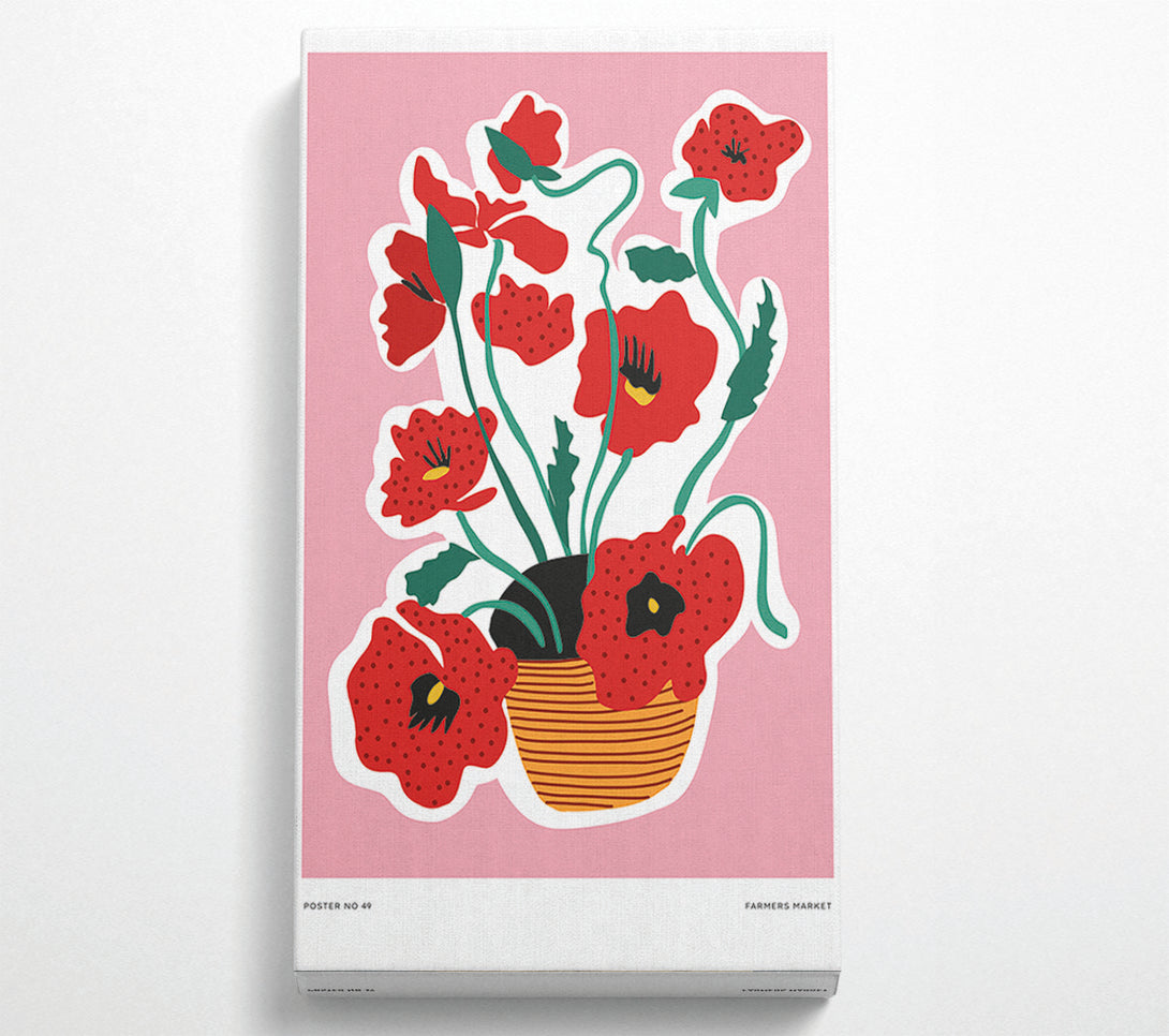  A Canvas Print of Basket Of Poppies Canvas Wall Art