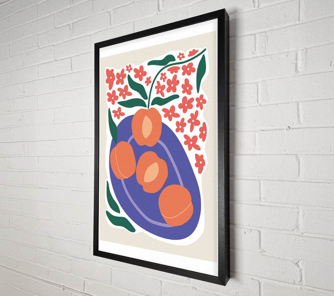  A Canvas Print of Peaches On A Plate Canvas Print