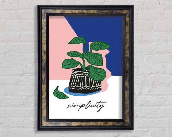 Simplicity Of A Flower Vase Framed Print