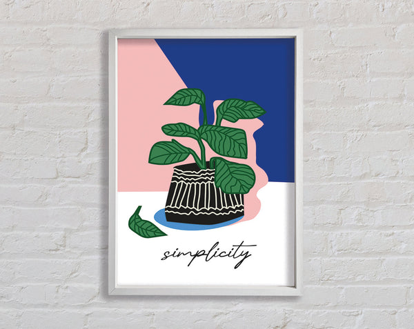 Simplicity Of A Flower Vase Framed Print