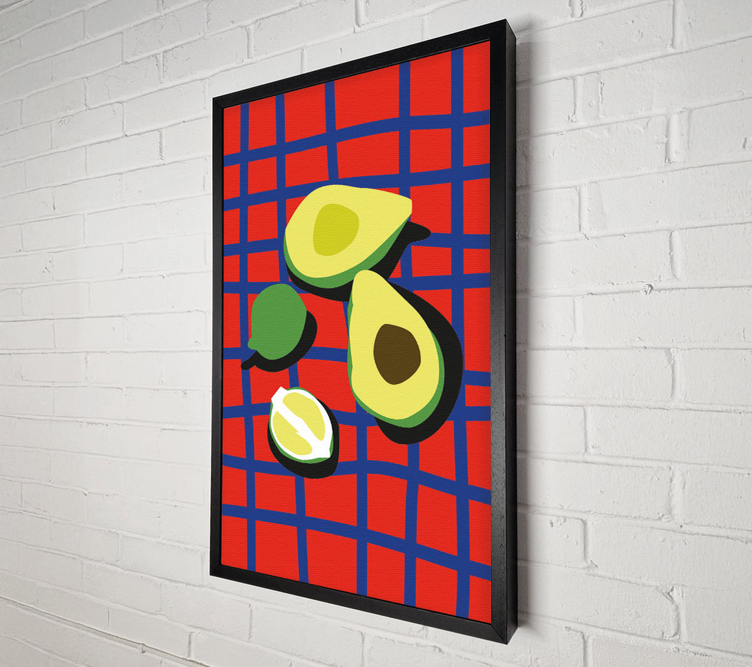  A Canvas Print of Table Cloth Avacodo Canvas Art