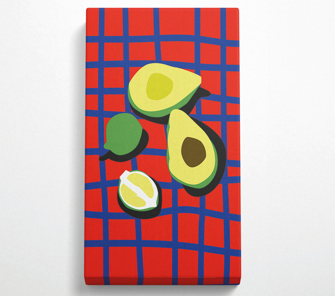  A Canvas Print of Table Cloth Avacodo Canvas Art