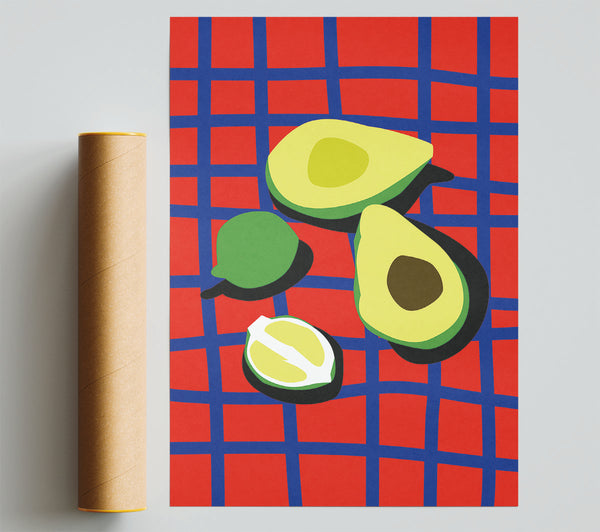 Table Cloth Avacodo Giclee Print