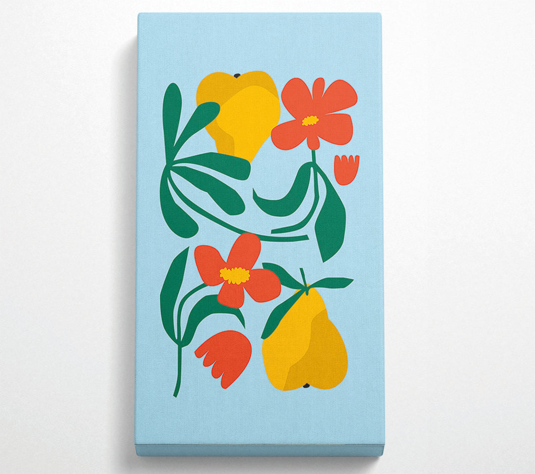  A Canvas Print of Pears And Flowers Canvas Art