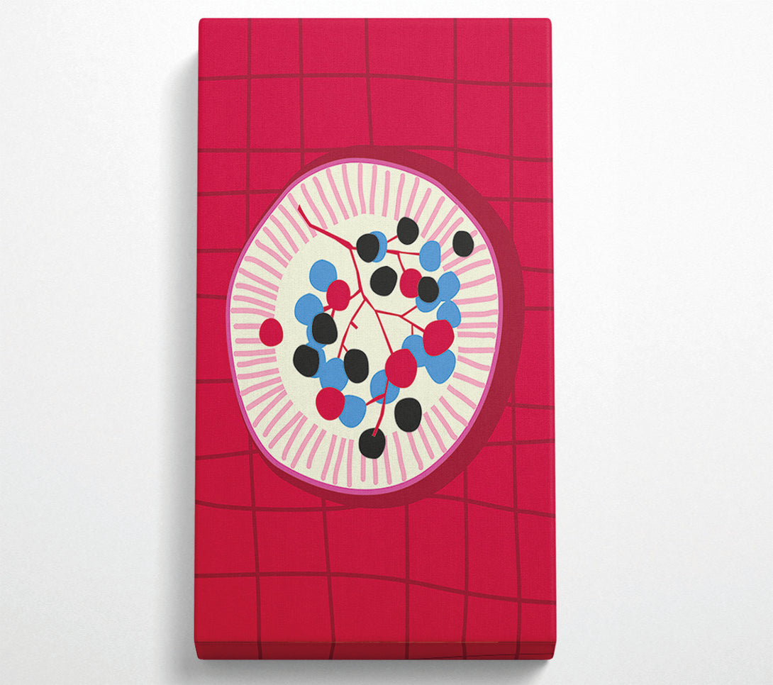  A Canvas Print of Berries On A Plate Canvas Wall Art