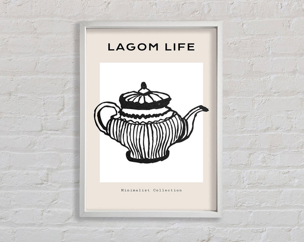 Teapot Illustration Framed Print