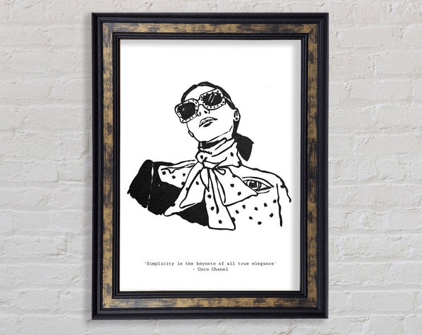 Coco Chanel Quote Framed Print