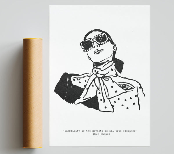 Coco Chanel Quote Poster