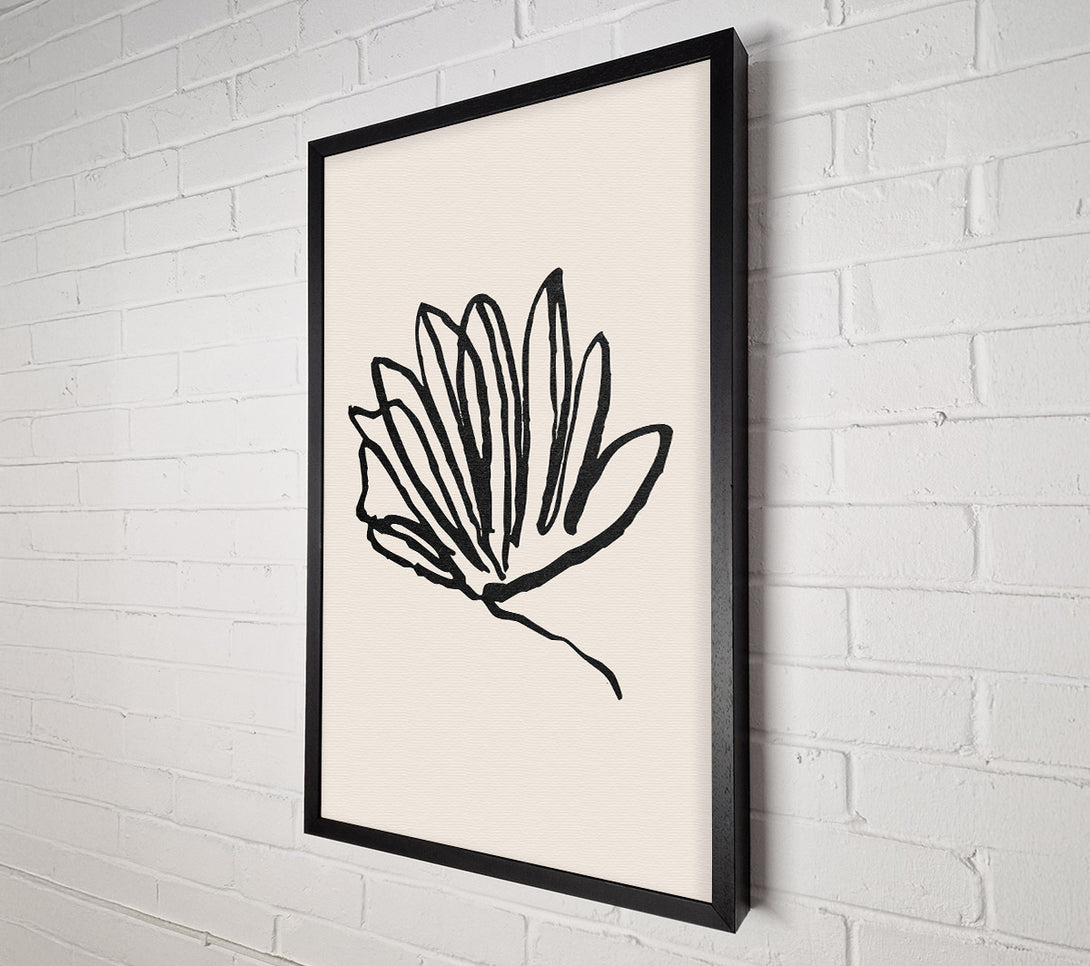  A Canvas Print of Squiggle Leaf Lines Canvas Wall Art