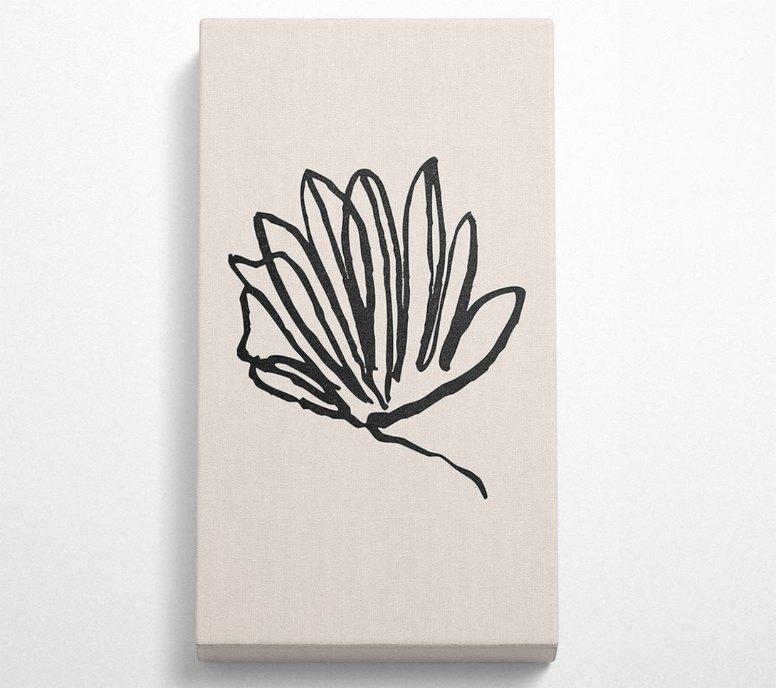  A Canvas Print of Squiggle Leaf Lines Canvas Wall Art