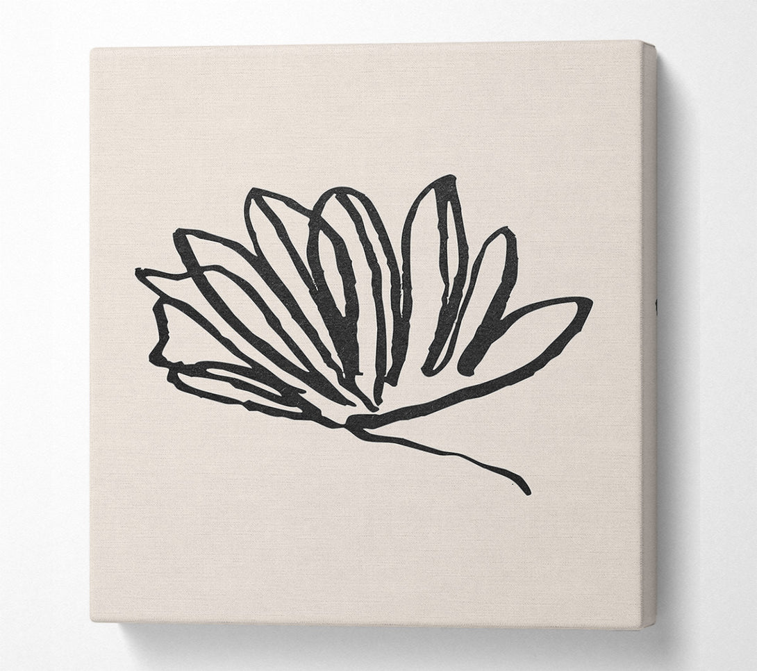  A Canvas Print of Squiggle Leaf Lines Canvas Wall Art