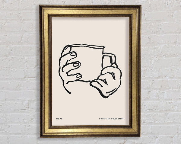 Cup In Hands Framed Print