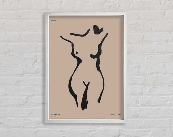 Natural Form Beige Framed Print