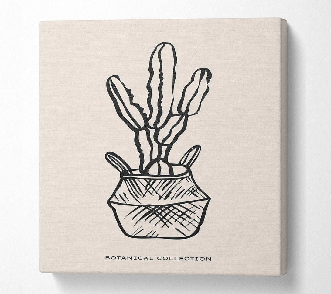  A Canvas Print of Cactus In A Pot Canvas Art