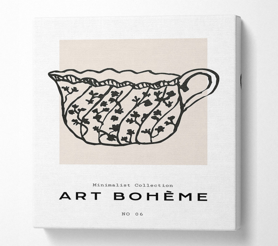  A Canvas Print of Vintage Cup Of Tea Canvas Wall Art