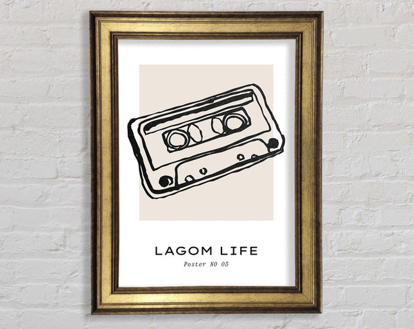 Cassette Retro Framed Print