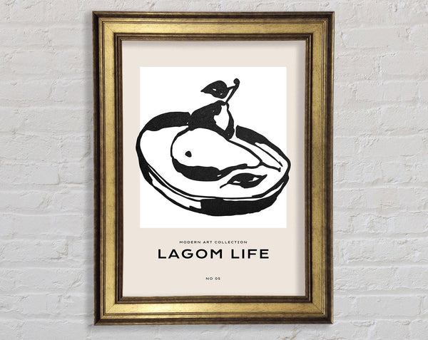 Plate Of Pears Framed Print