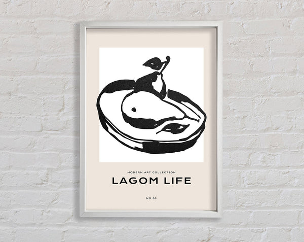Plate Of Pears Framed Print