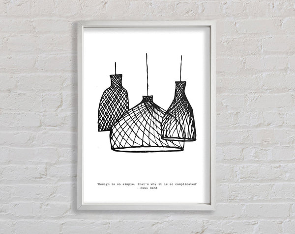 Trio Of Lampshades Framed Print