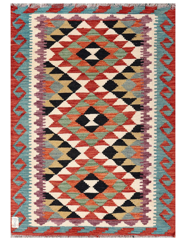 Maimana Afghanistan Kilim Rug - 124 x 88 cm