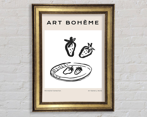 Strawberries On A Plate Framed Print
