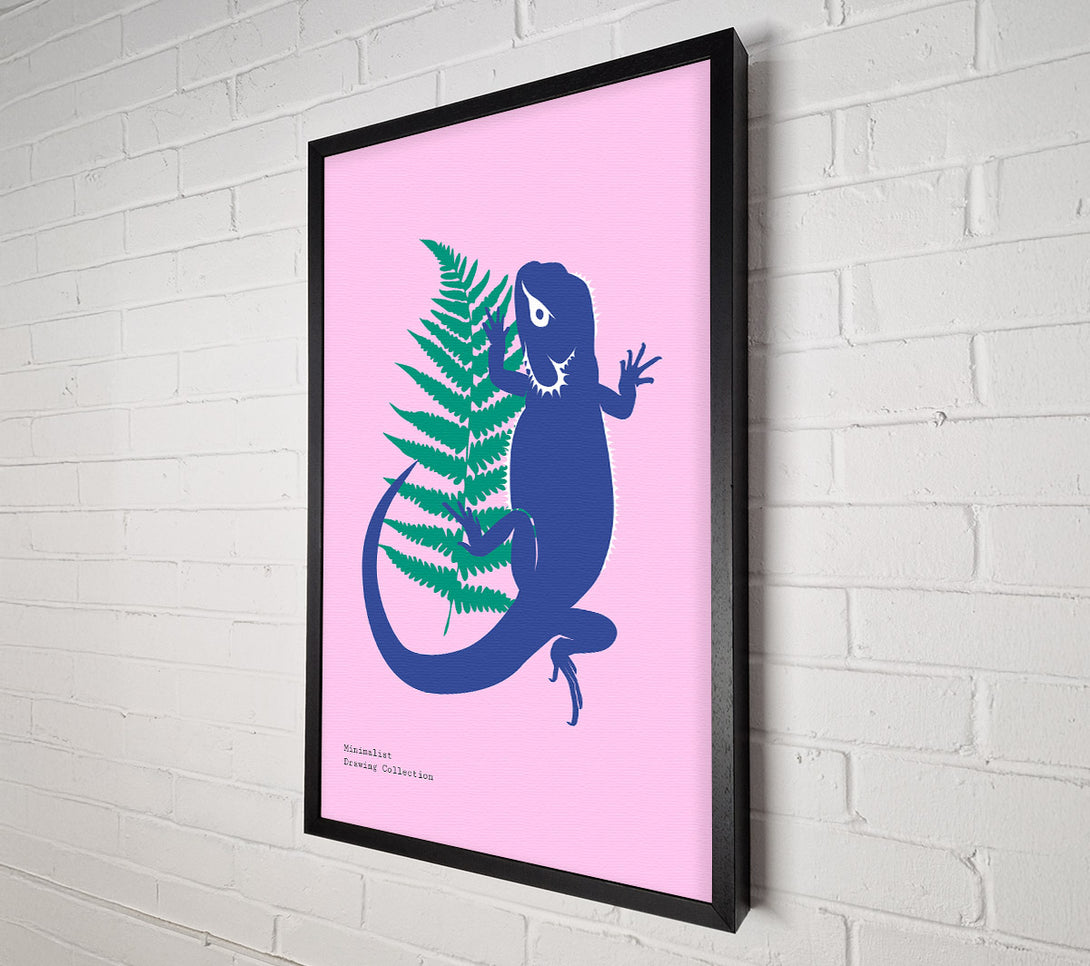  A Canvas Print of Bearded Dragon And Fern Canvas Art