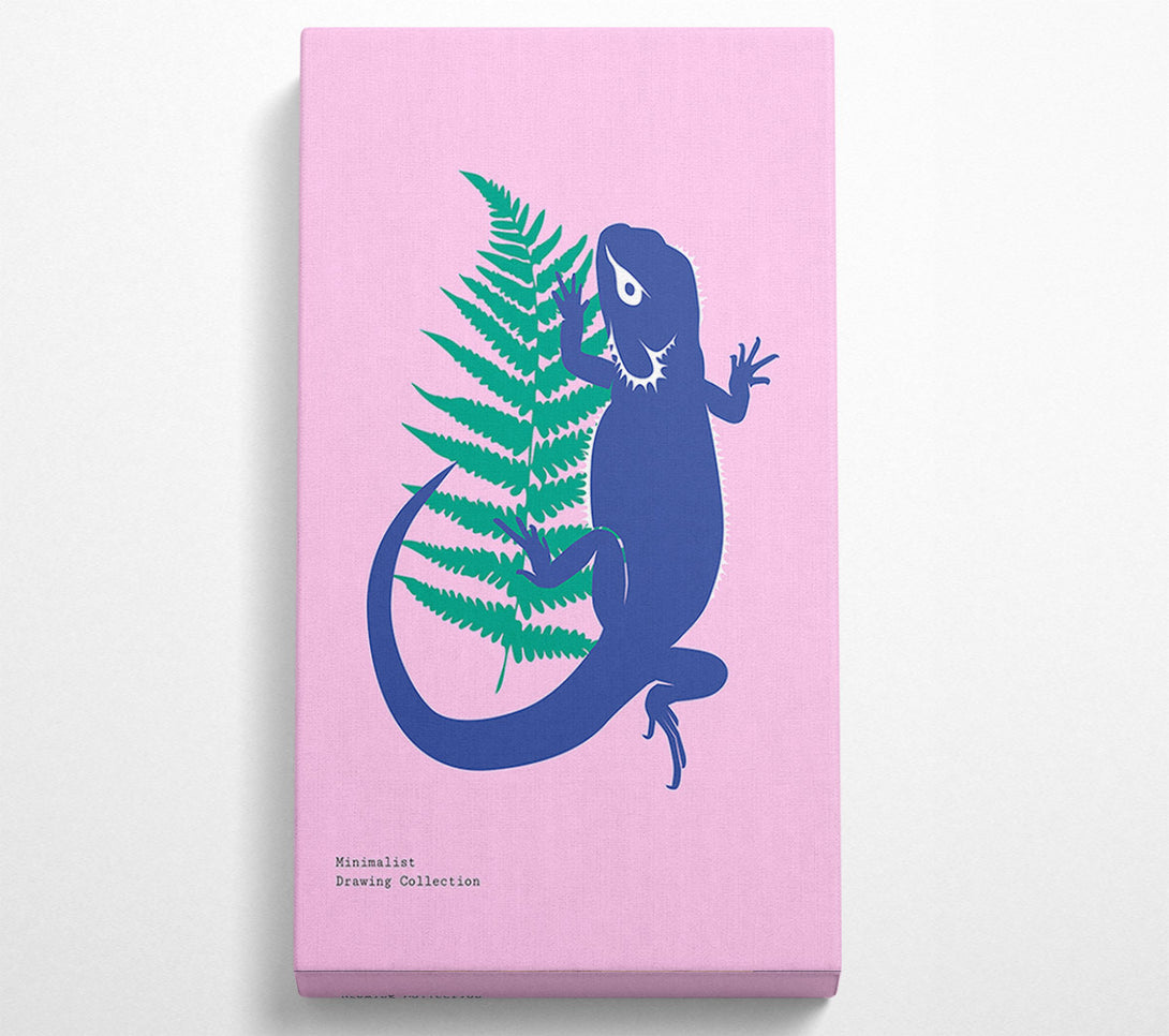  A Canvas Print of Bearded Dragon And Fern Canvas Art