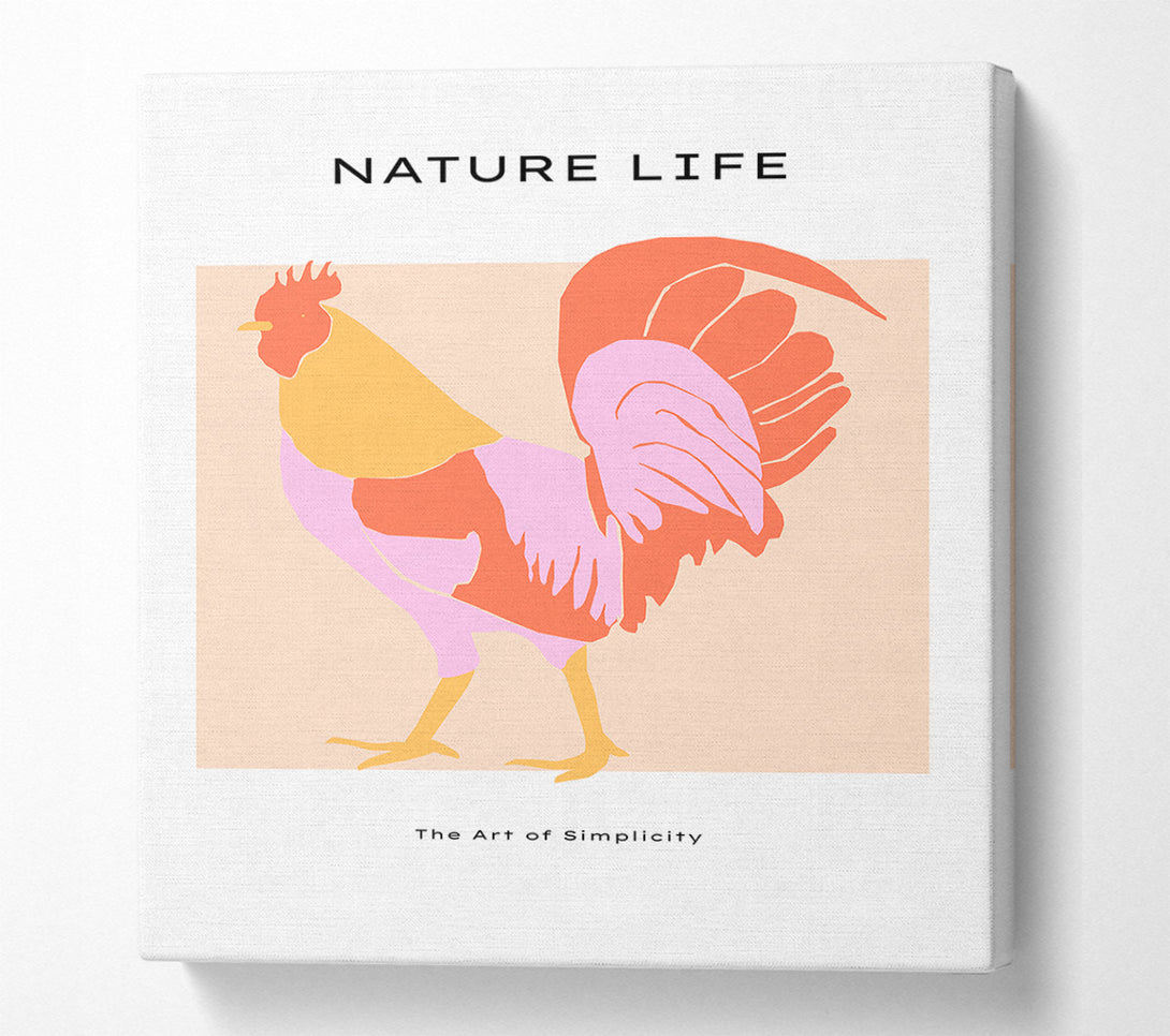  A Canvas Print of The Walking Cockerel Canvas Wall Art