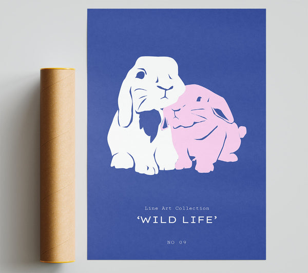 Bunny Rabbit Cuddle Print