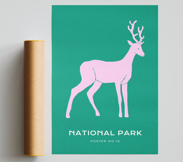 National Park Stag Poster