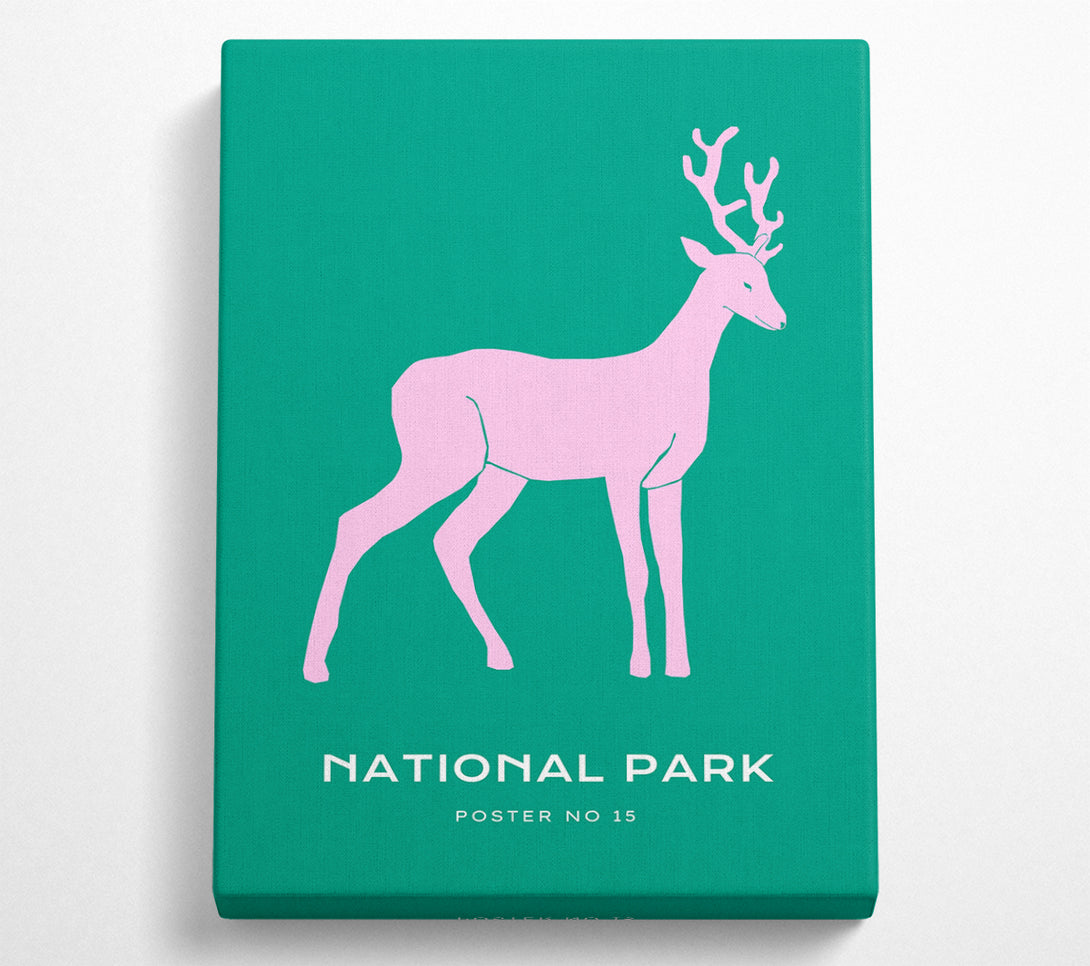  A Canvas Print of National Park Stag Canvas Wall Art