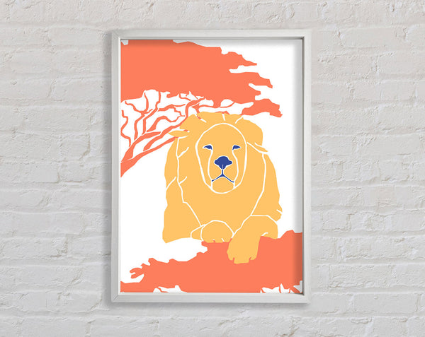 Lion Waiting Framed Print