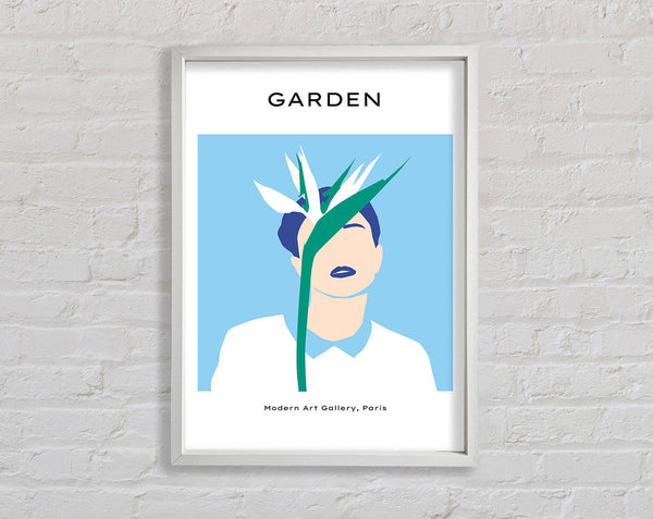 Bird Of Paradise White Flower Framed Print
