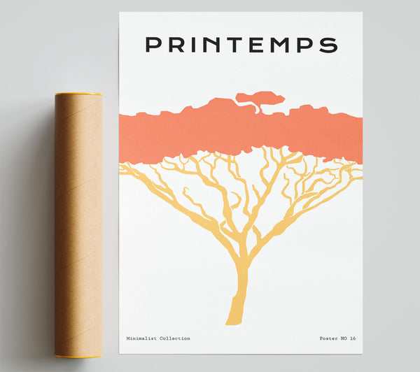 African Tree Orange Giclee Print