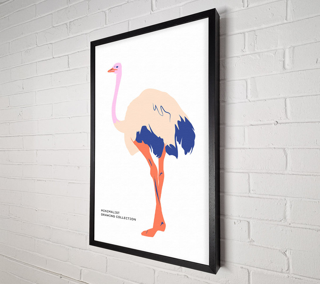  A Canvas Print of Minimalist Ostridge Canvas Print