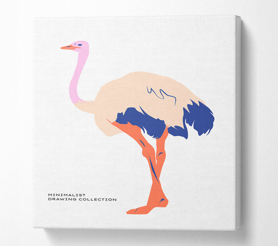  A Canvas Print of Minimalist Ostridge Canvas Print
